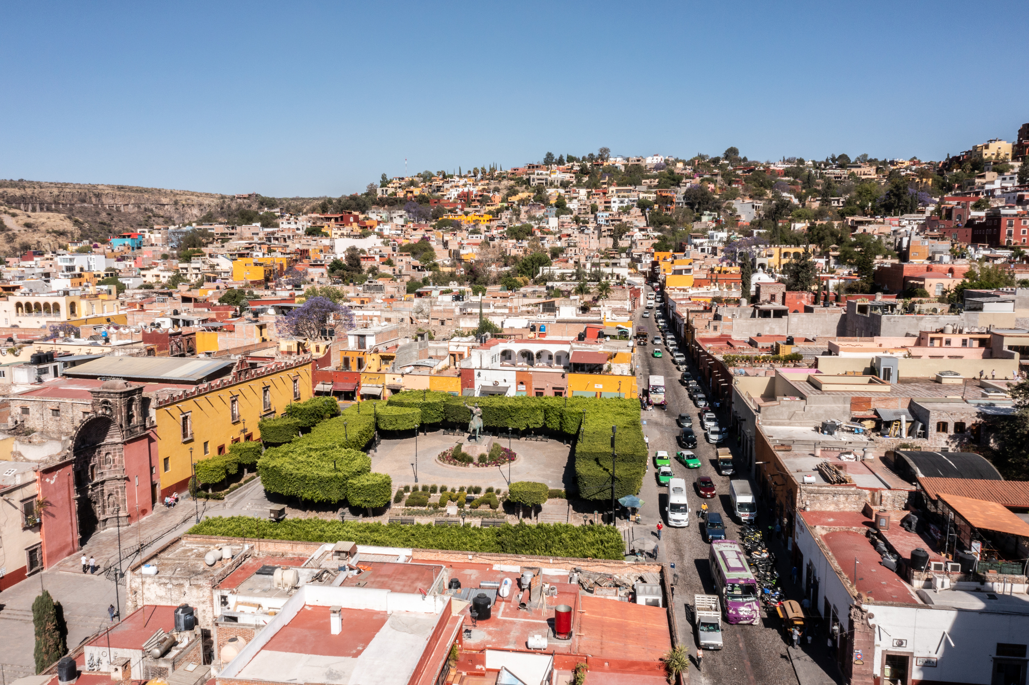 Aerial view of San Miguel de Allende, Mexico