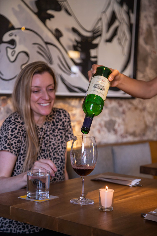 Pouring wine