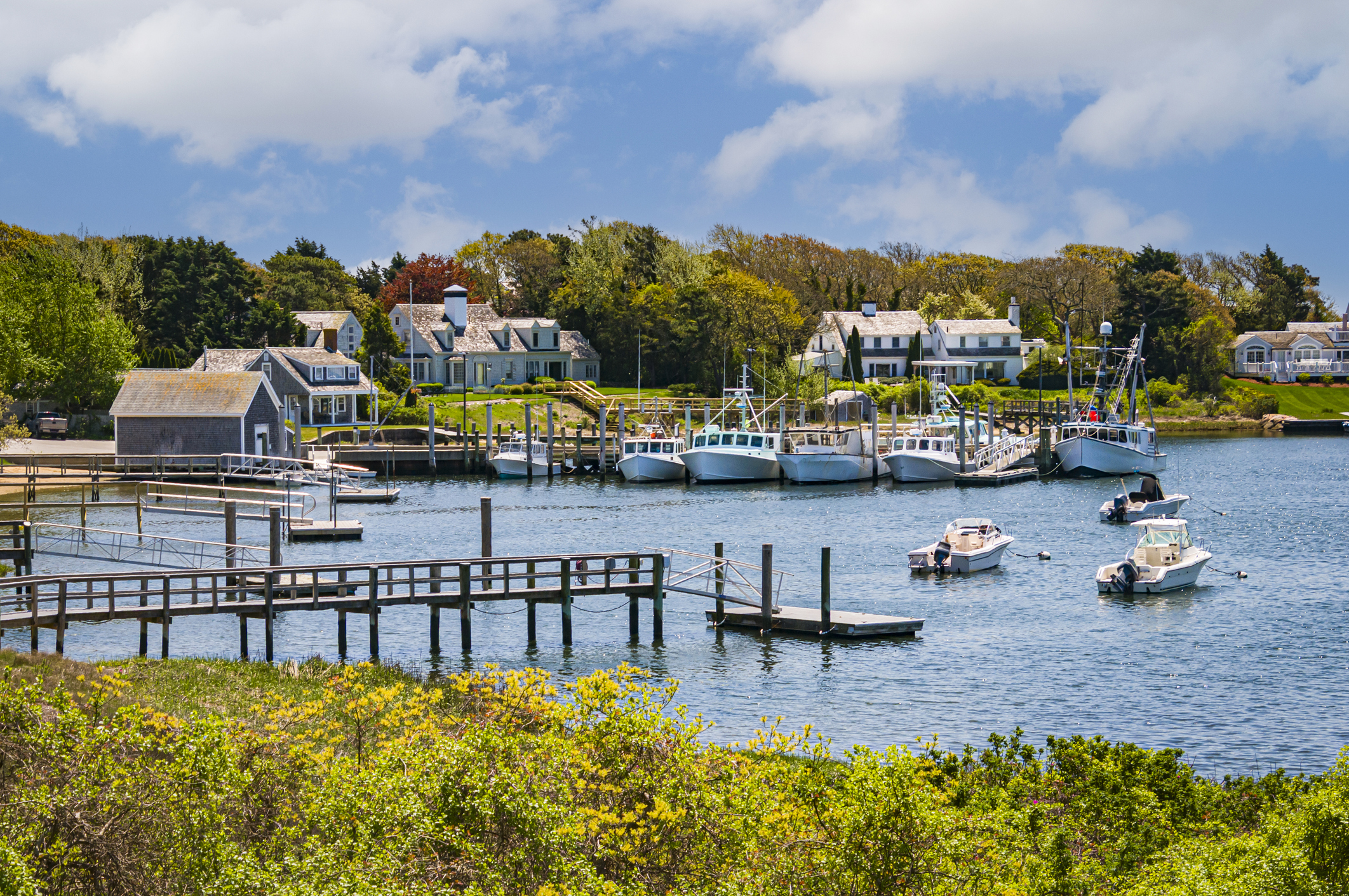 Boats in Saquatucket Harbor