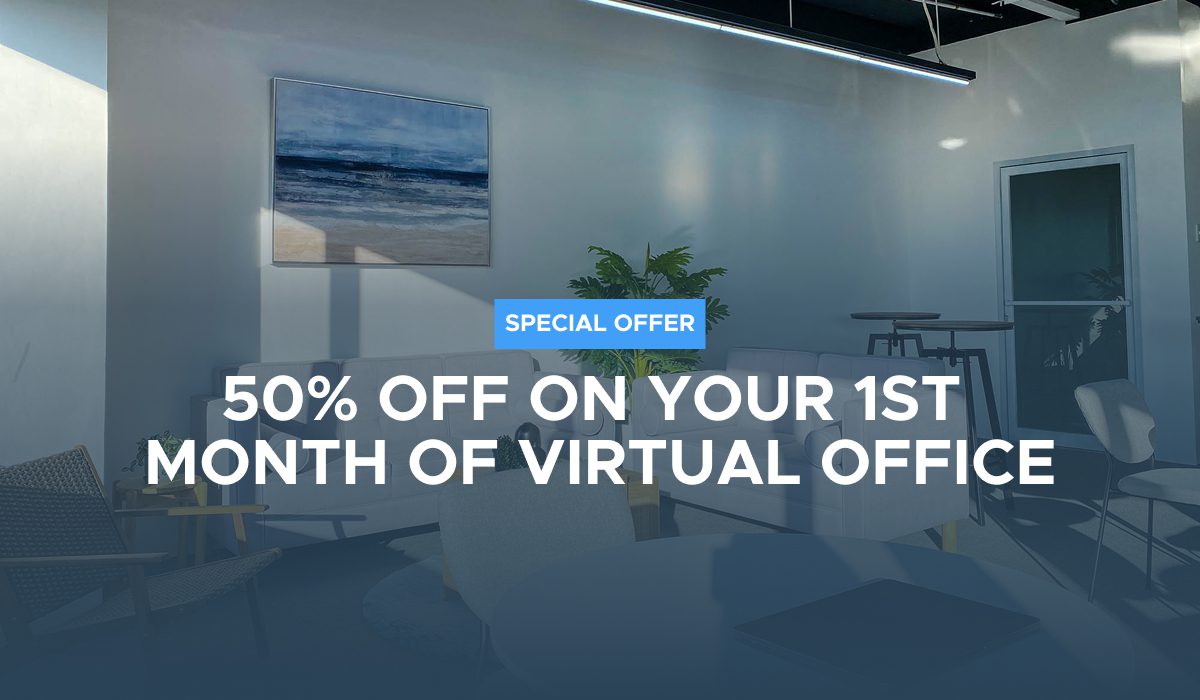 Get 50% off on your 1st month of Virtual Office