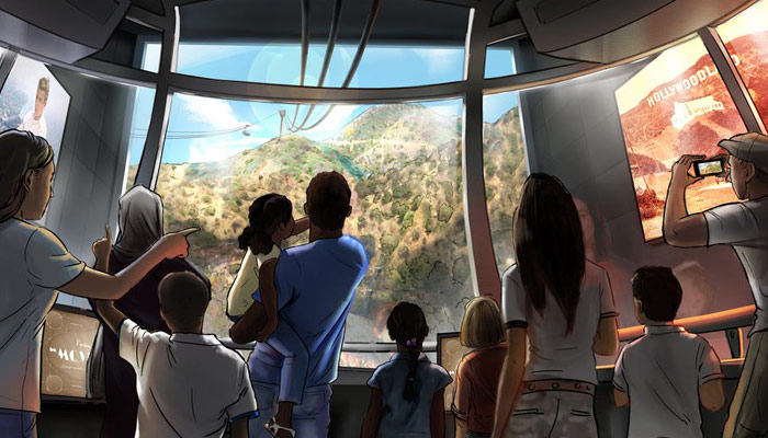Warner Brothers pitches LA on an aerial tram to the Hollywood Sign