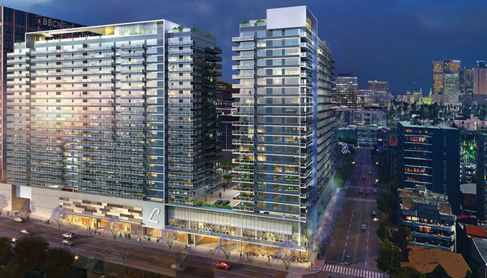 See the two 23-story buildings set to replace a Koreatown parking garage