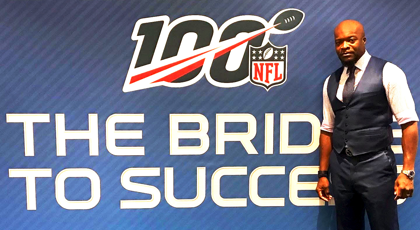 NFL + Kofi = Win Win. Kofi speaks at the NFL Bridge to Success