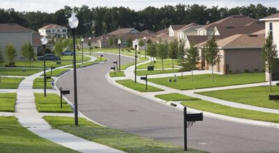 Houses on suburban block, Apopka, Florida