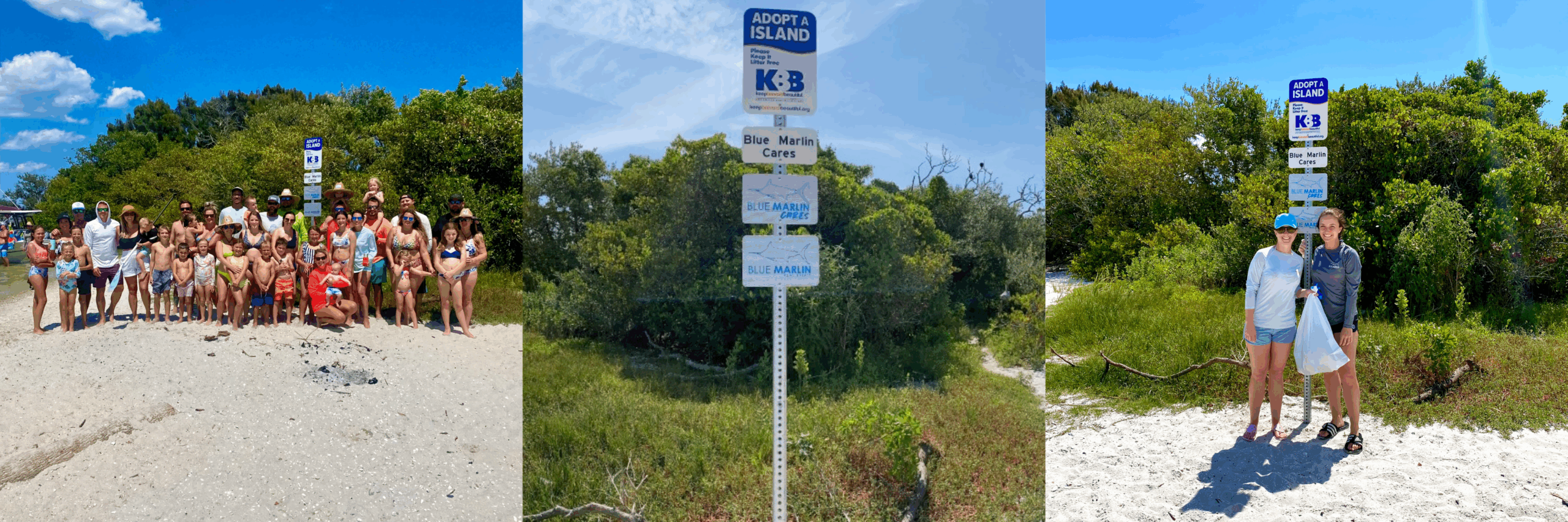Blue Marlin Real Estate BMRE Cares cleanup at Bird Island Merritt Island Banana River