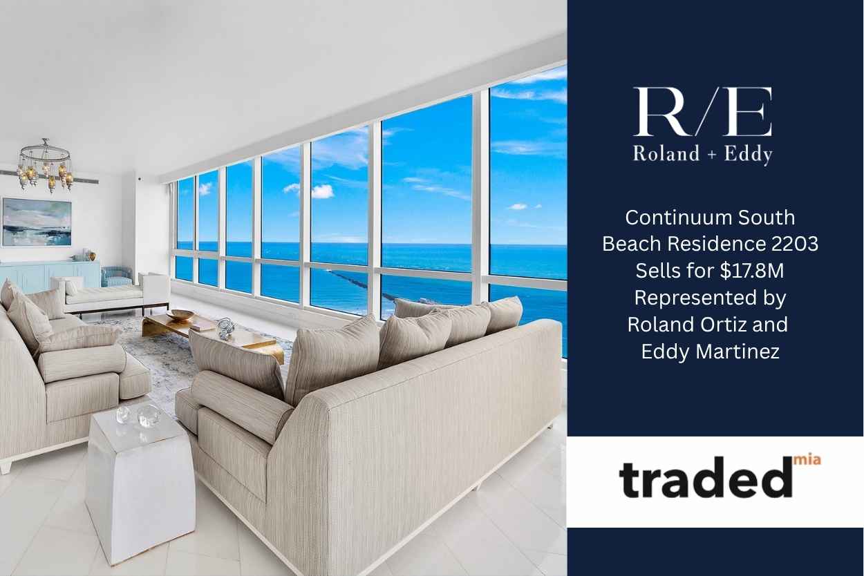 Continuum South Beach Residence 2203 Sells for $17.8 Million in Miami ...