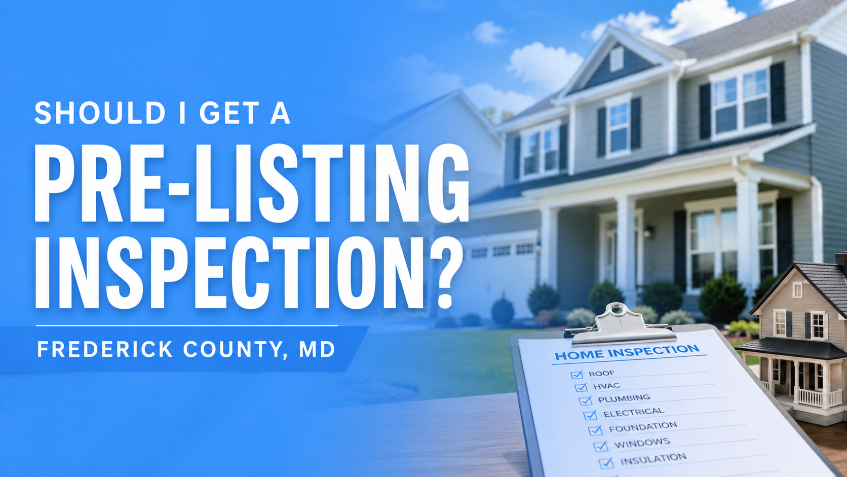 Should I Get a Pre-Listing Inspection in Frederick County, MD?
