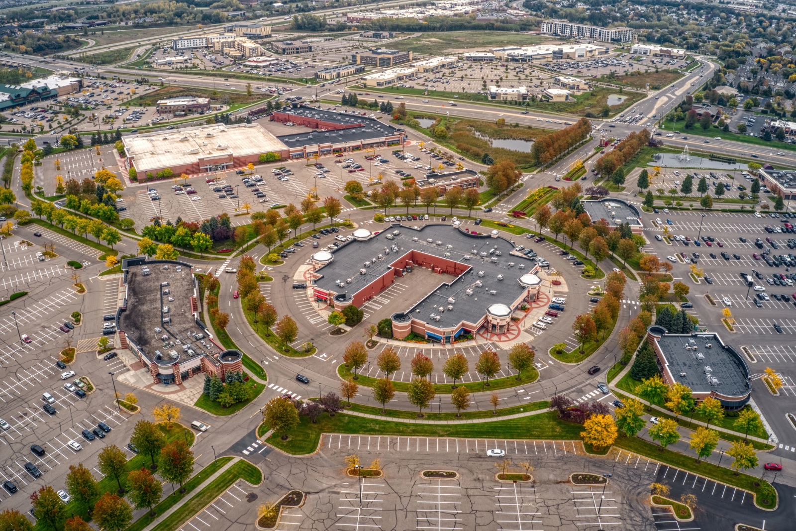 Aerial view of the Twin Cities suburb