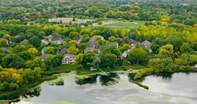 Aerial Shot Of Maple Grove