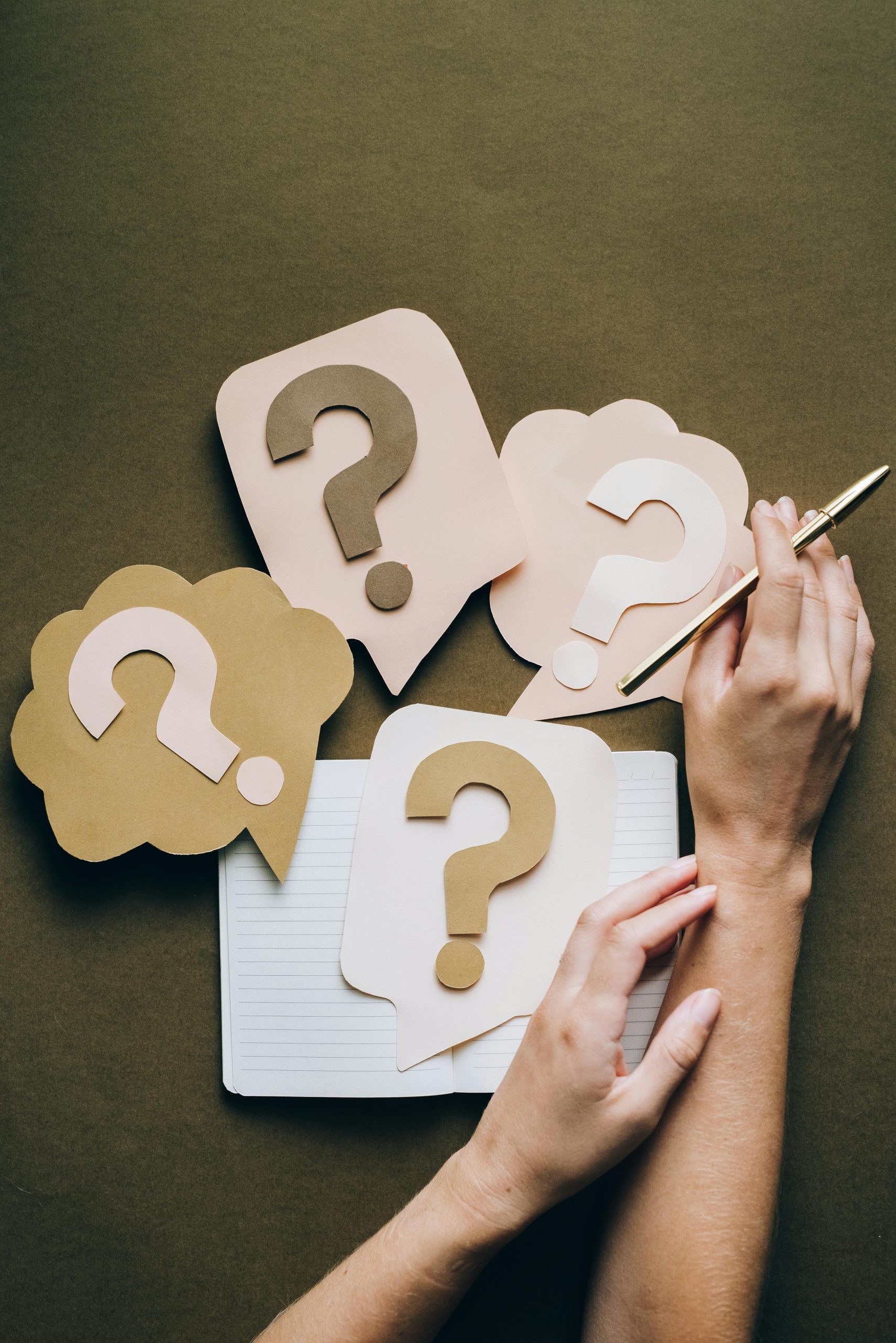Question mark graphic representing uncertainty about the real estate market