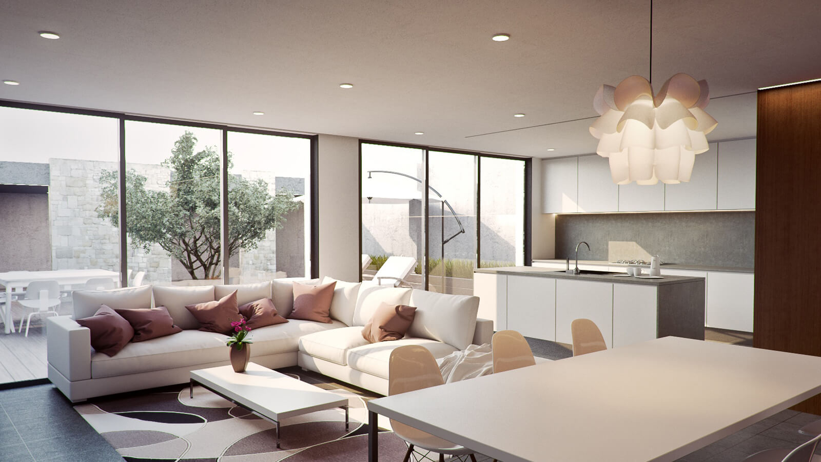Modern home living room interior