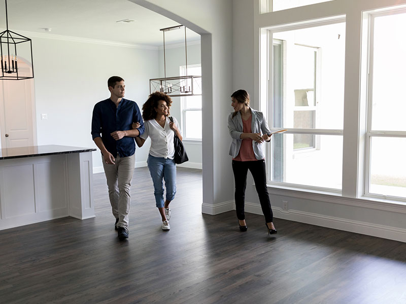 Couple Meets with Real Estate Agent