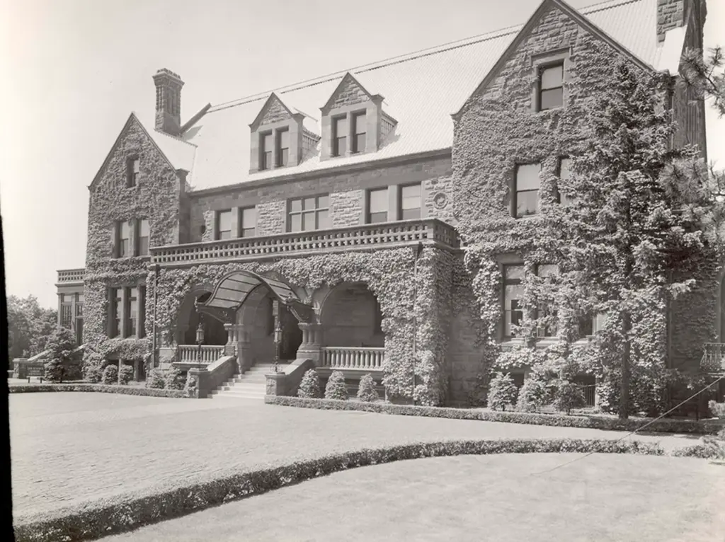 Historic photograph of the Longyear Mansion at Fisher Hill in Brookline MA, the centerpiece of an exclusive 43-residence luxury condominium community