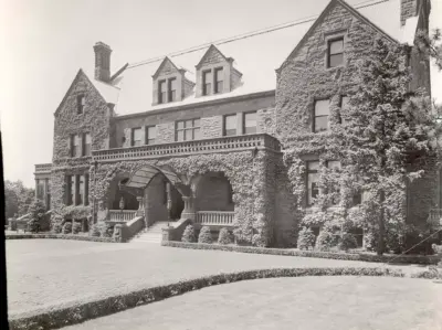 Historic photograph of the Longyear Mansion at Fisher Hill in Brookline MA, the centerpiece of an exclusive 43-residence luxury condominium community