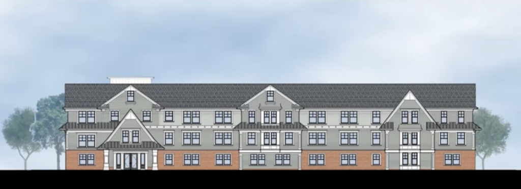 McKay Architects rendering of proposed Wellesley condos at 130 to 142R Worcester Street