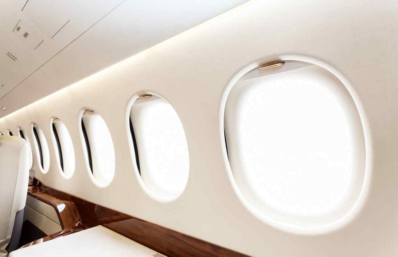 Window seat on the plane.