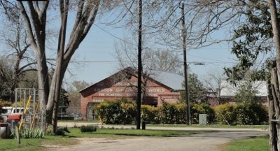 Historic Martindale Cotton Gin building in Martindale Texas