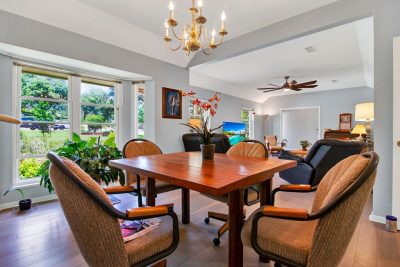 Dining area in Spring Lake Hills home with open layout and natural light in San Marcos TX