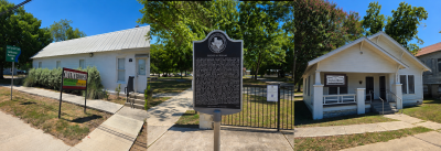 Calaboose African American History Museum, Eddie Durham historical marker, and Cephas House in San Marcos, Texas