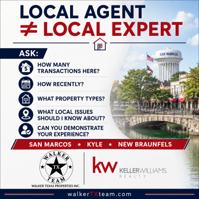 Local agent versus local expert graphic for choosing a real estate agent with proven local market knowledge