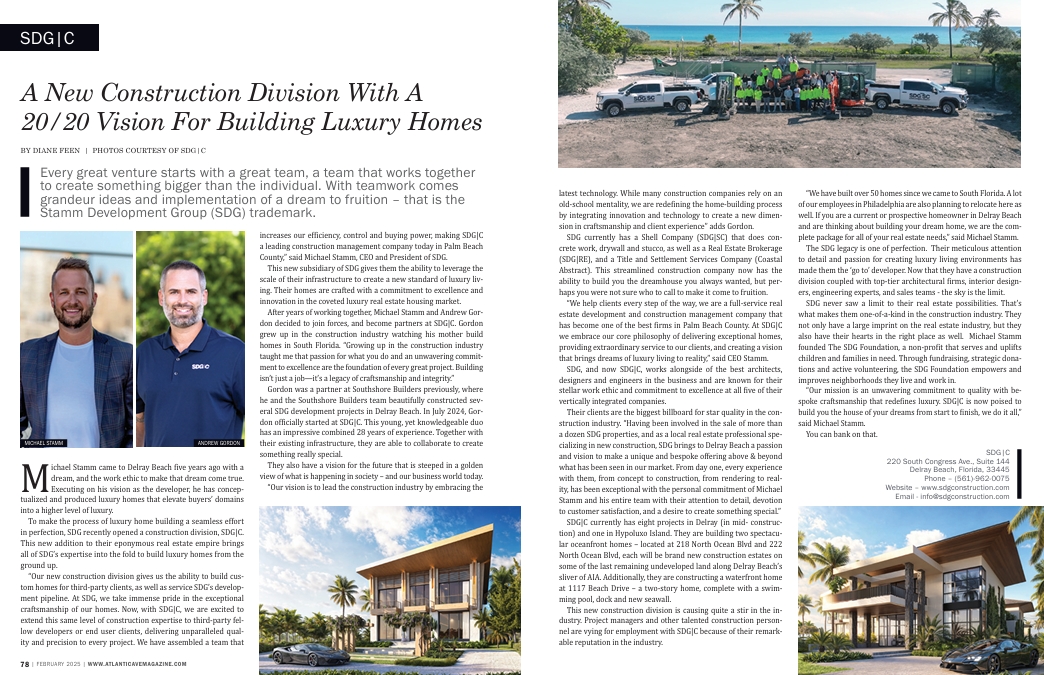 A New Construction Division With A 20/20 Vision For Building Luxury Homes