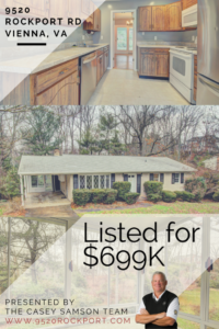9520 Rockport Road, Vienna, Virginia Listed for $699,000
