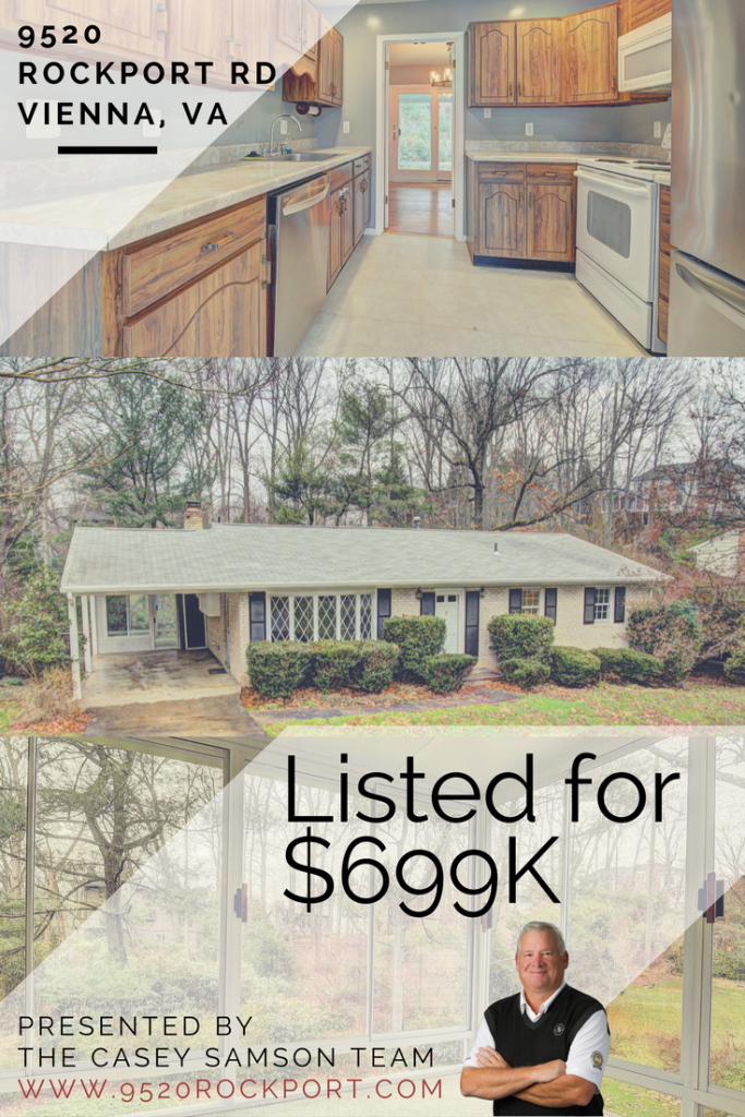 9520 Rockport Road, Vienna, Virginia Listed for $699,000