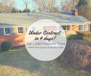 Under Contract in 4 Days, Creek Crossing