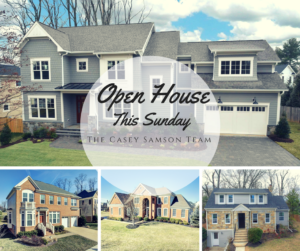 Open Houses for February 12th, (Top) Plum, (Bottom left to right) Amber Meadows, Bowers Hill and Oxford