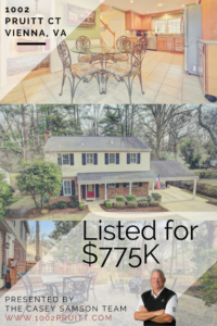 Newly listed home in Vienna on Pruitt Court