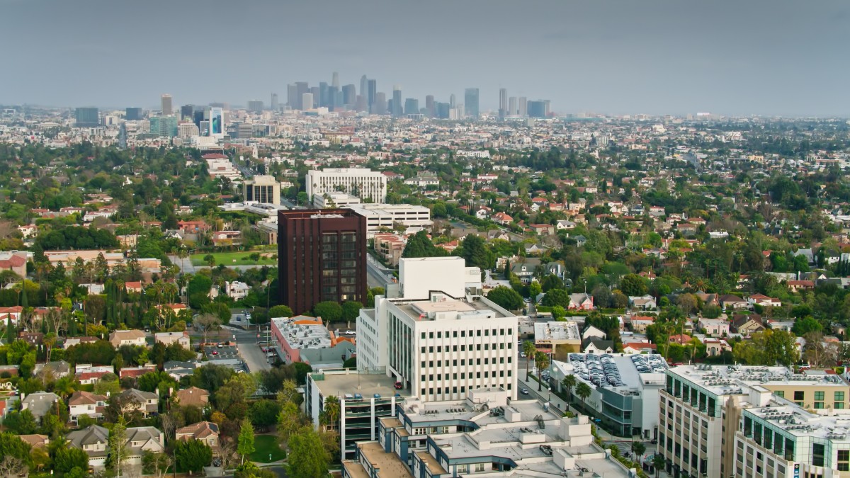 pool outside modern house at twilight