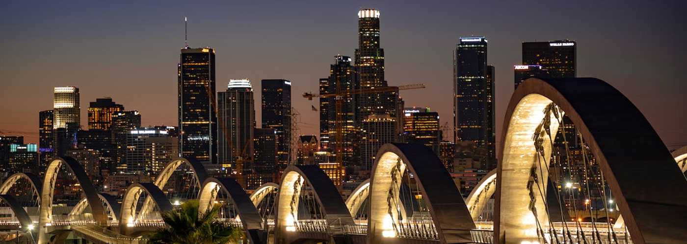 lighted city buildings during night time