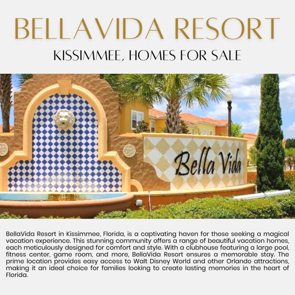 Homes for sale in Bellavida Resort in Kissimmee Orlando Florida