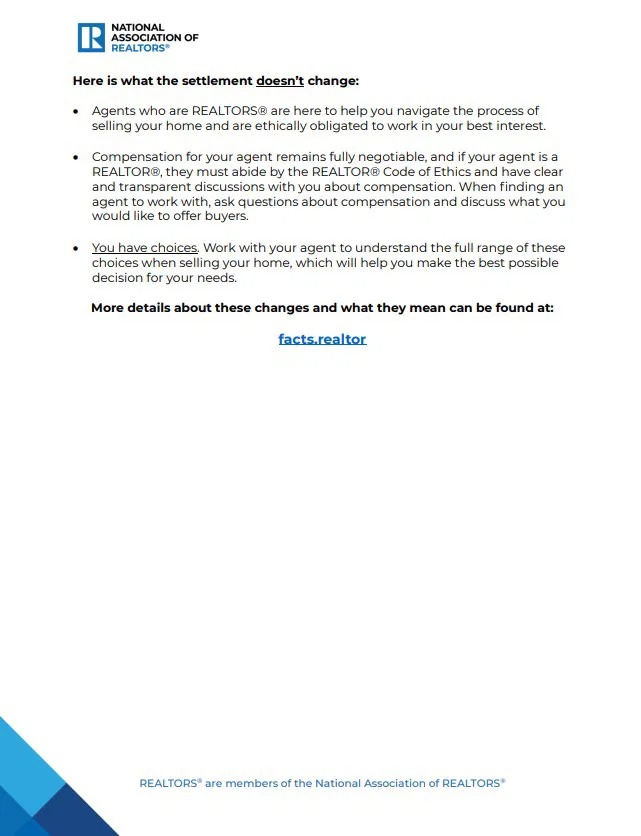 NAR Settlement Home Sellers