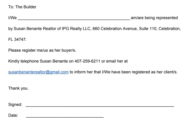 buyer representation letter