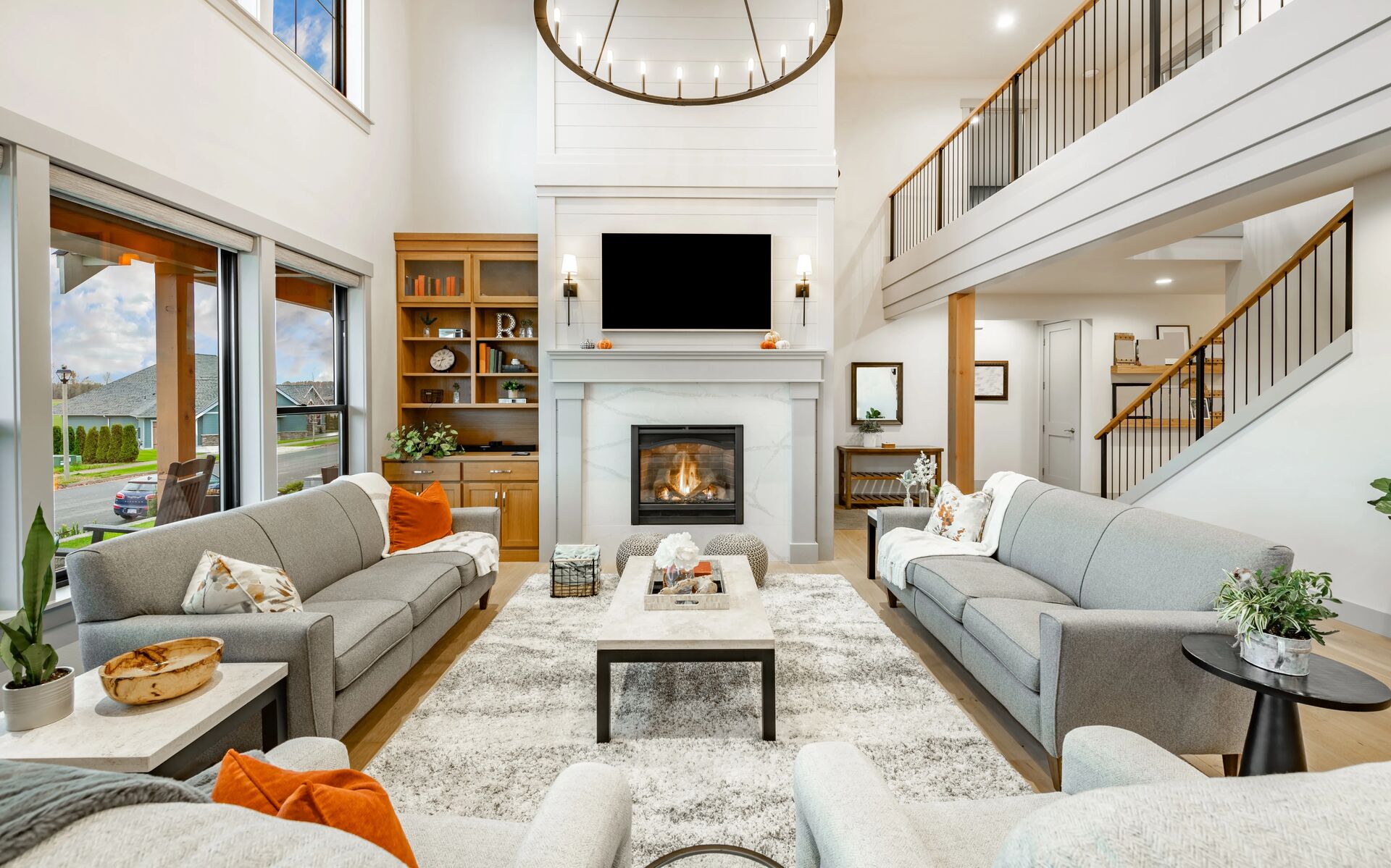 Sunset over parks and sports fields in Westminster, Colorado