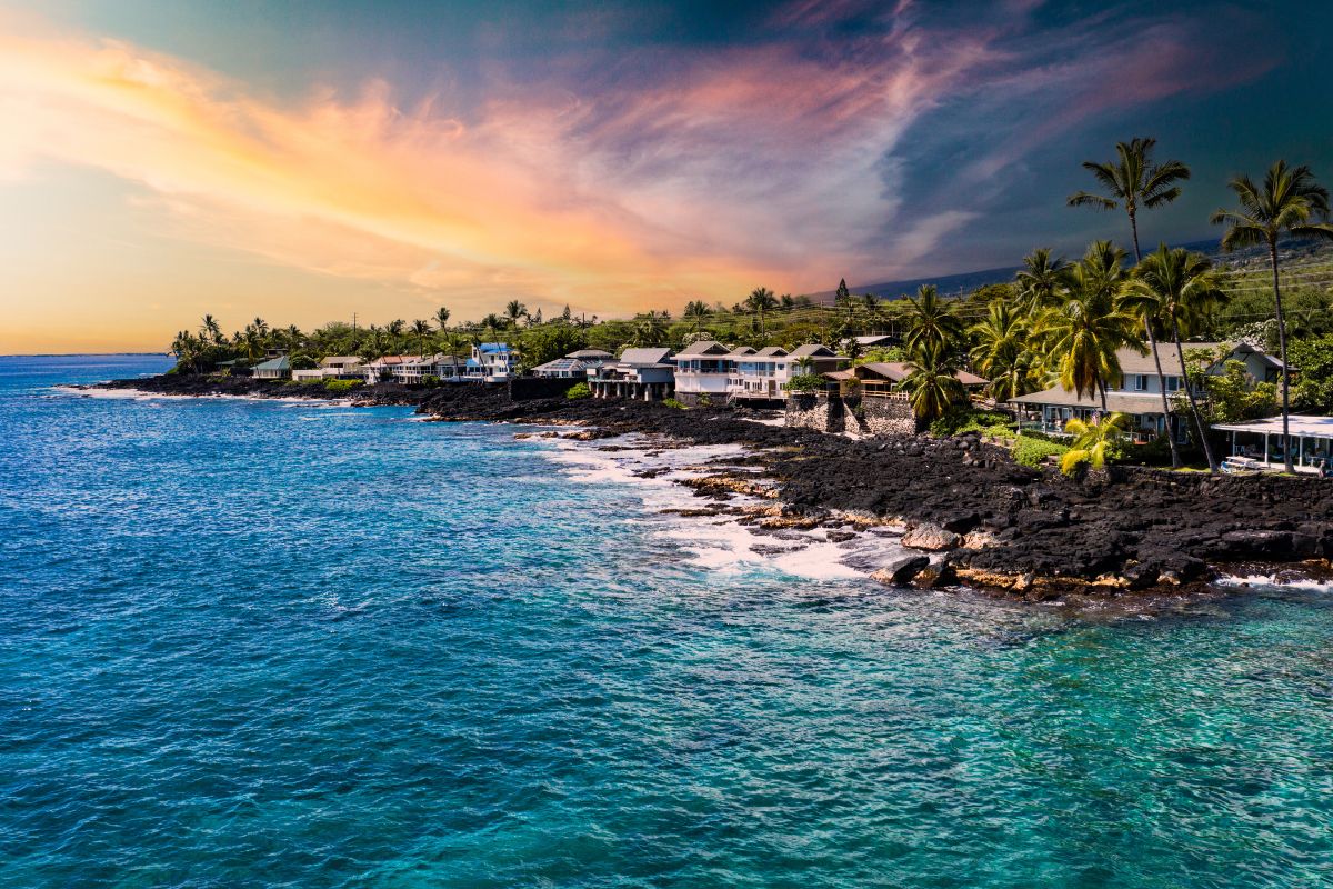 Homes on the beach in Wailea