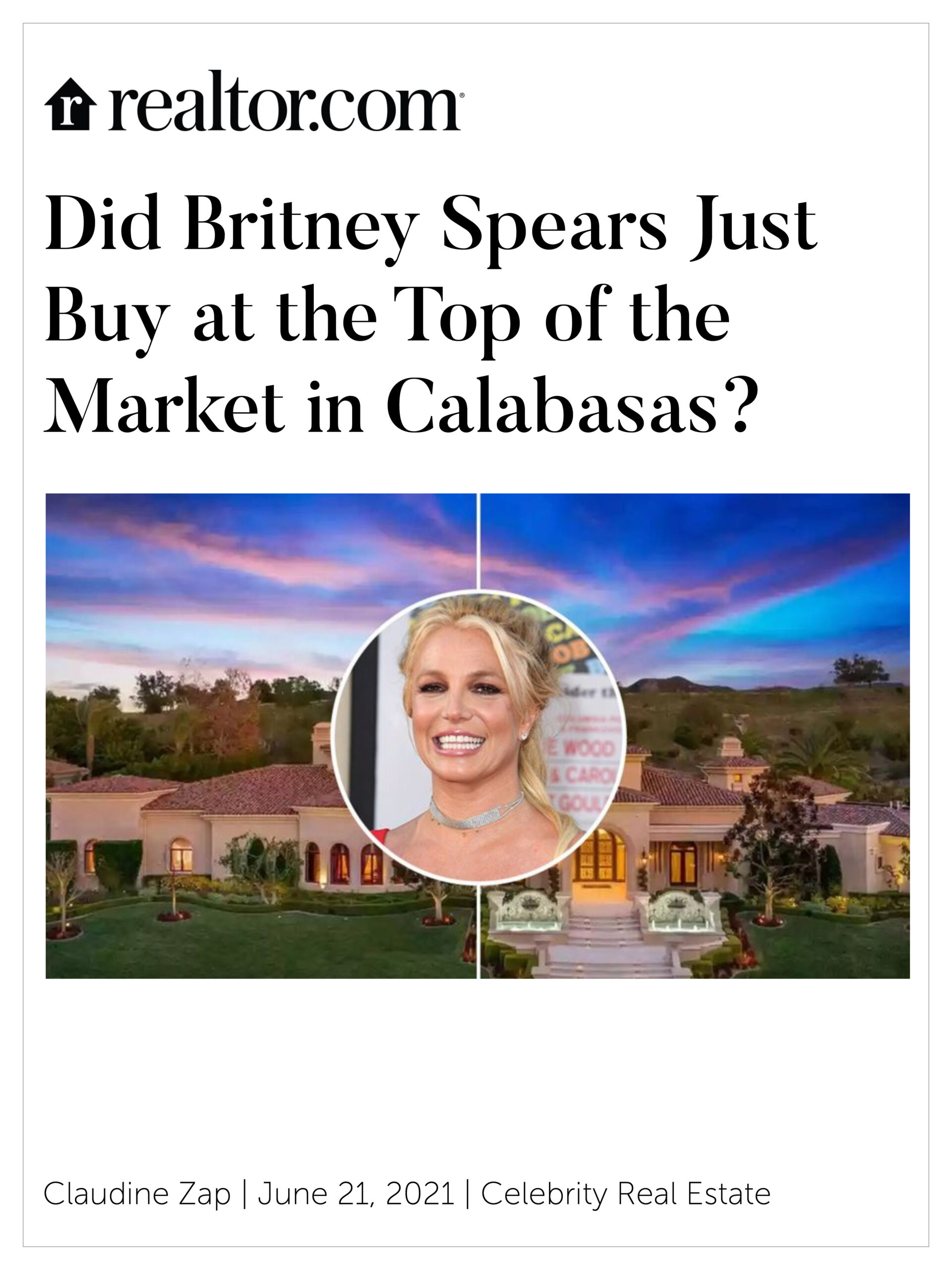 Britney Spears Buy at the Top of Calabasasa