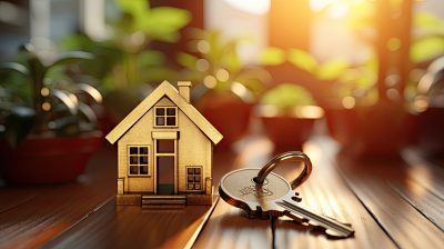 house with keys, new house mortgage concept