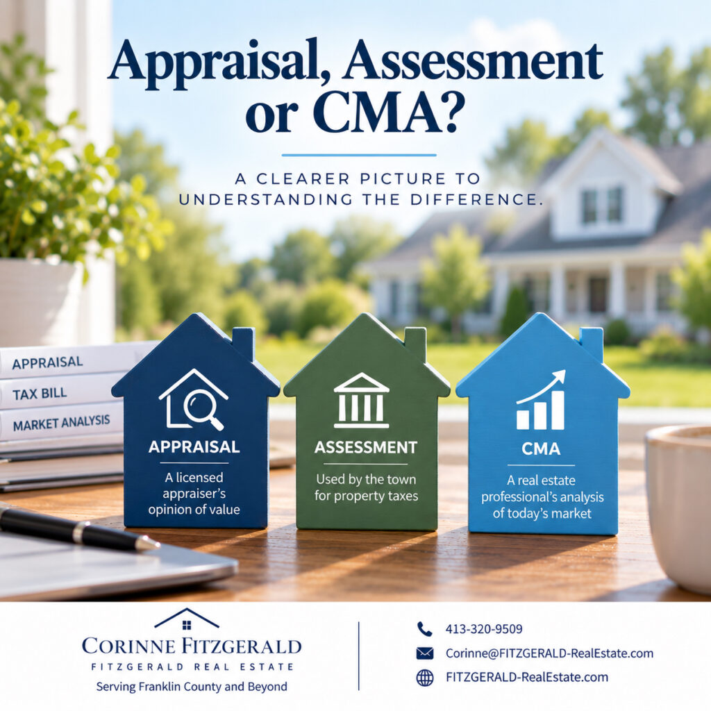 Appraisal Assessment CMA - can be three different values. They serve three different purposes