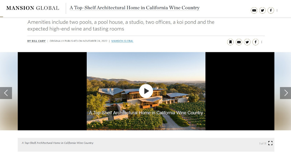 A Top-Shelf Architectural Home in California Wine Country