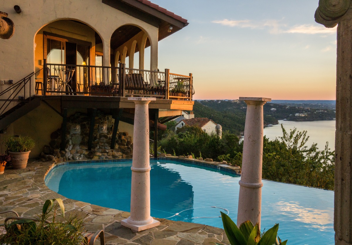 shimmering waters of Lake Austin