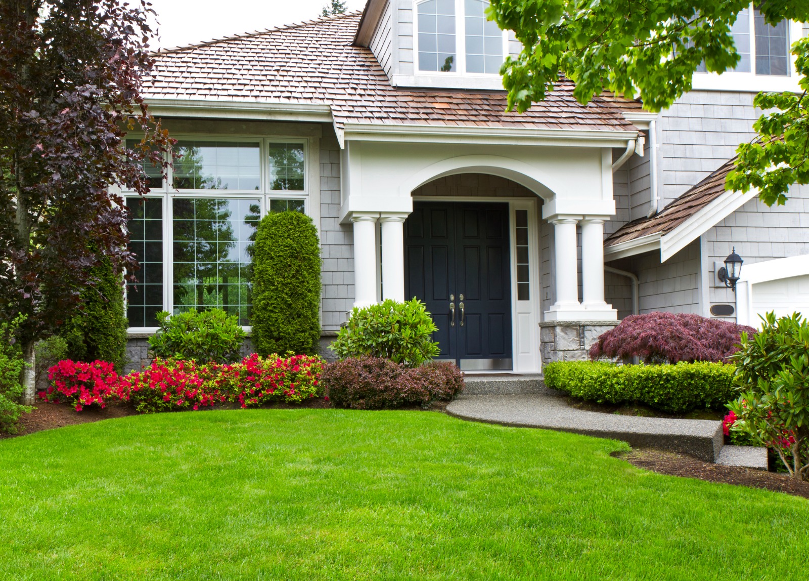 Front yard of modern house
