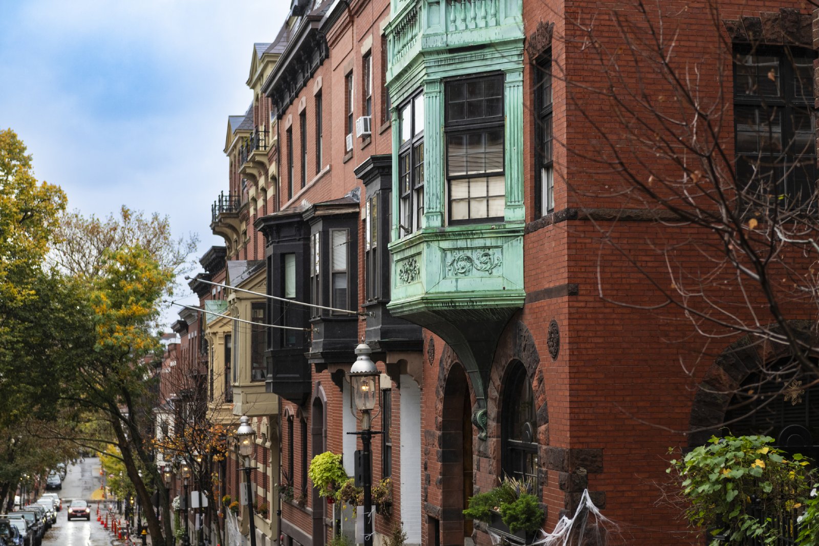 View of a row of residential buildings