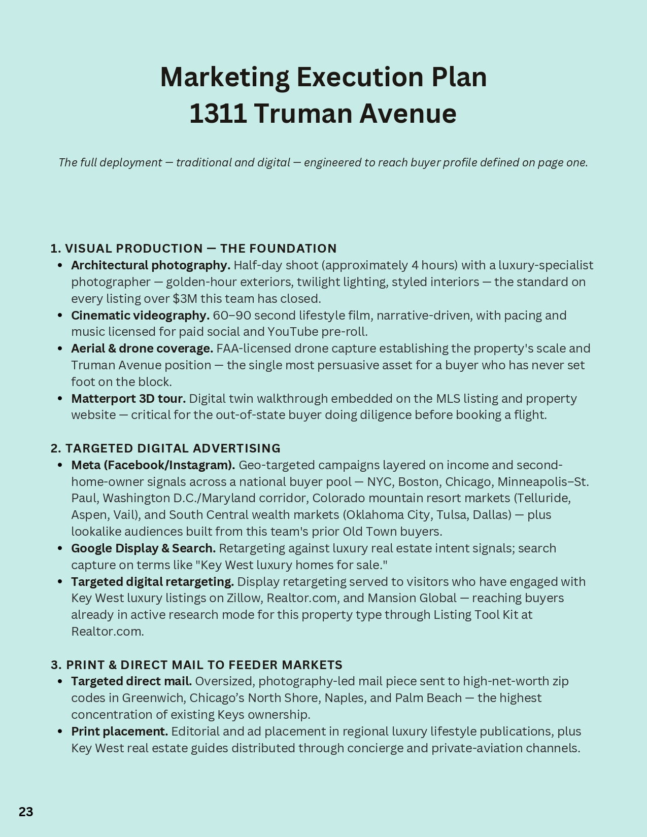 1311 Truman Marketing Plan