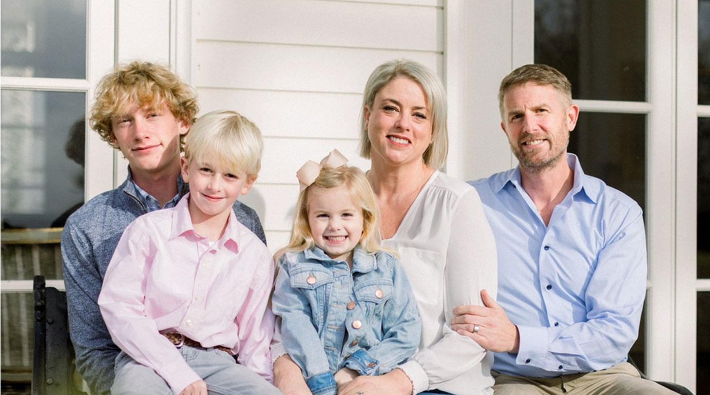 Alex Yankee with his family