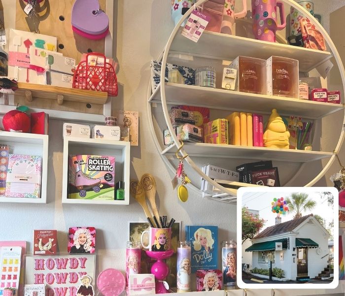 YAY tiny shop in ivanhoe village. trinkets and holiday gifts.