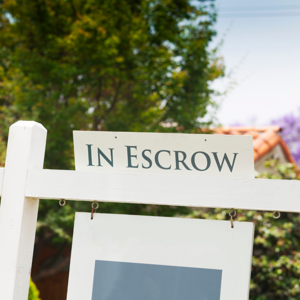 Escrow, contract, yard sign