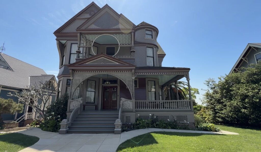 A restored Victorian style home in Angelino Heights.