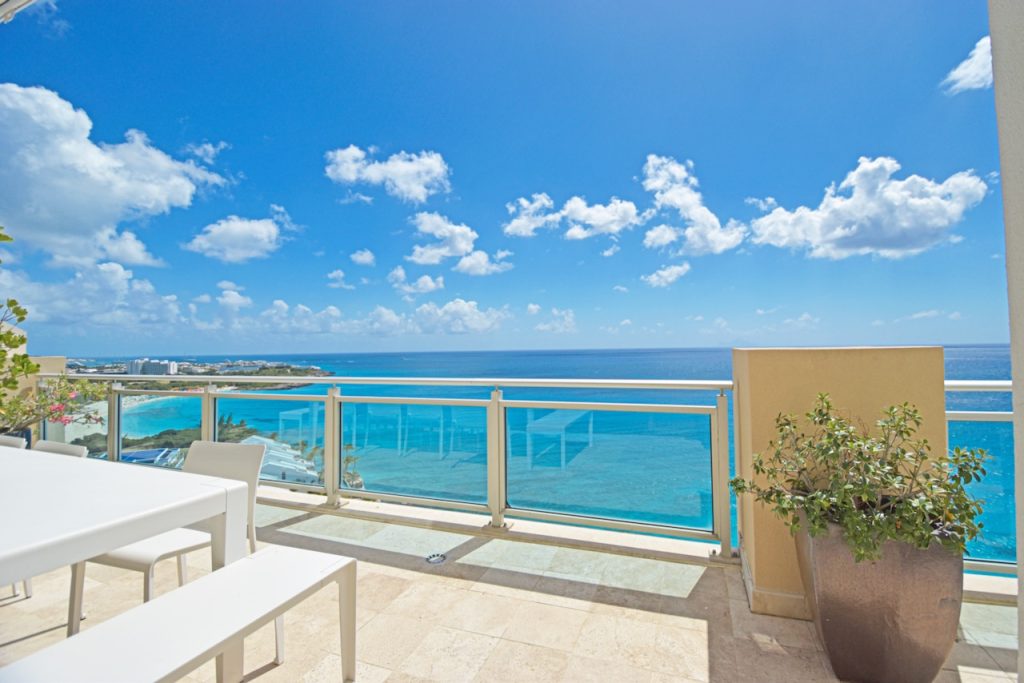 Luxury Beachfront Penthouse at Cupecoy St. Maarten with Stunning Caribbean Views